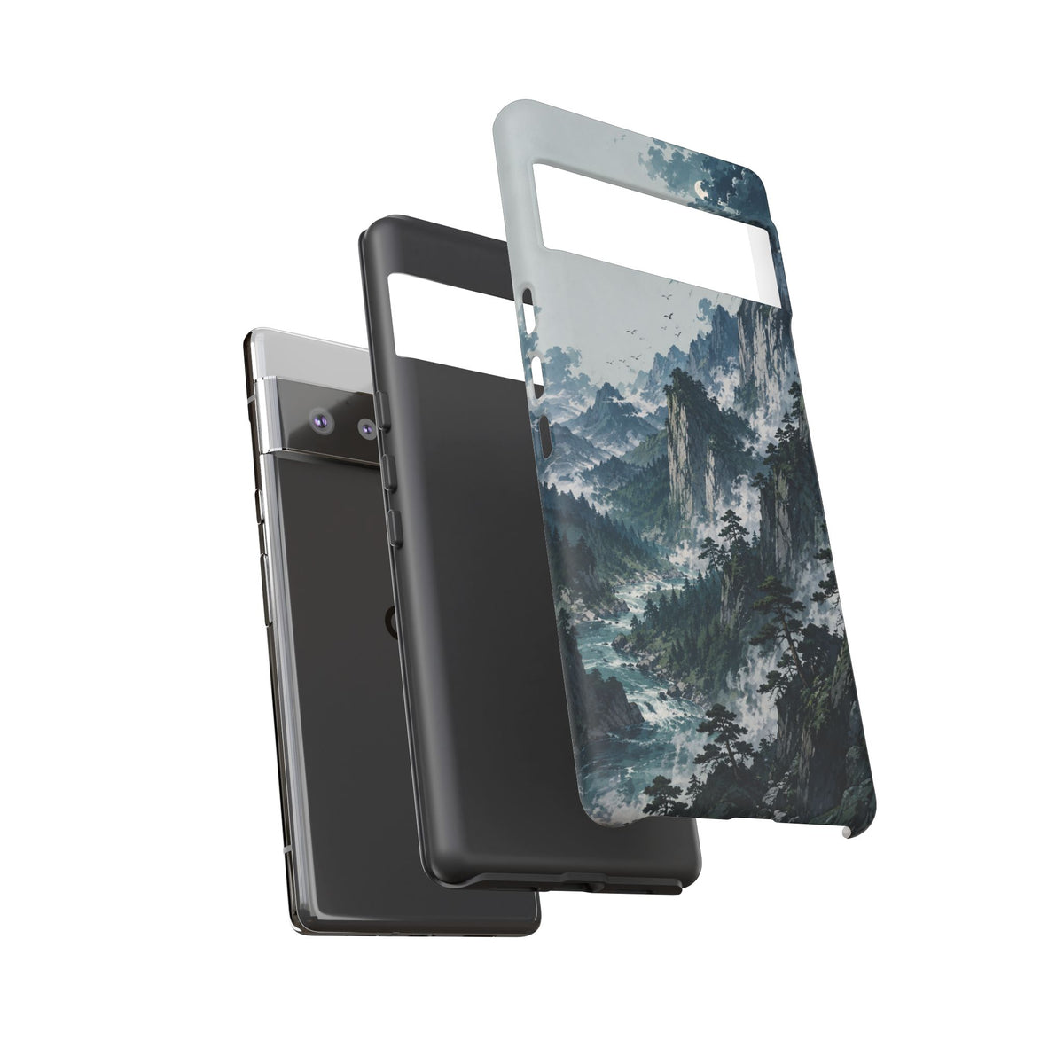 Mountain Landscape Phone Case — Misty Peaks Protective Tough Case