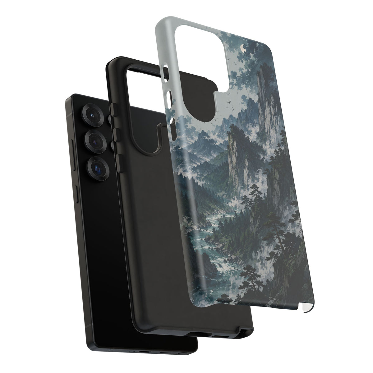 Mountain Landscape Phone Case — Misty Peaks Protective Tough Case