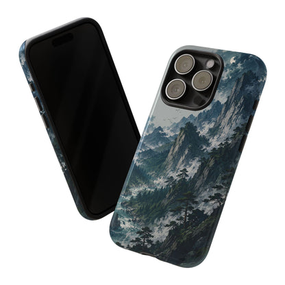 Mountain Landscape Phone Case — Misty Peaks Protective Tough Case