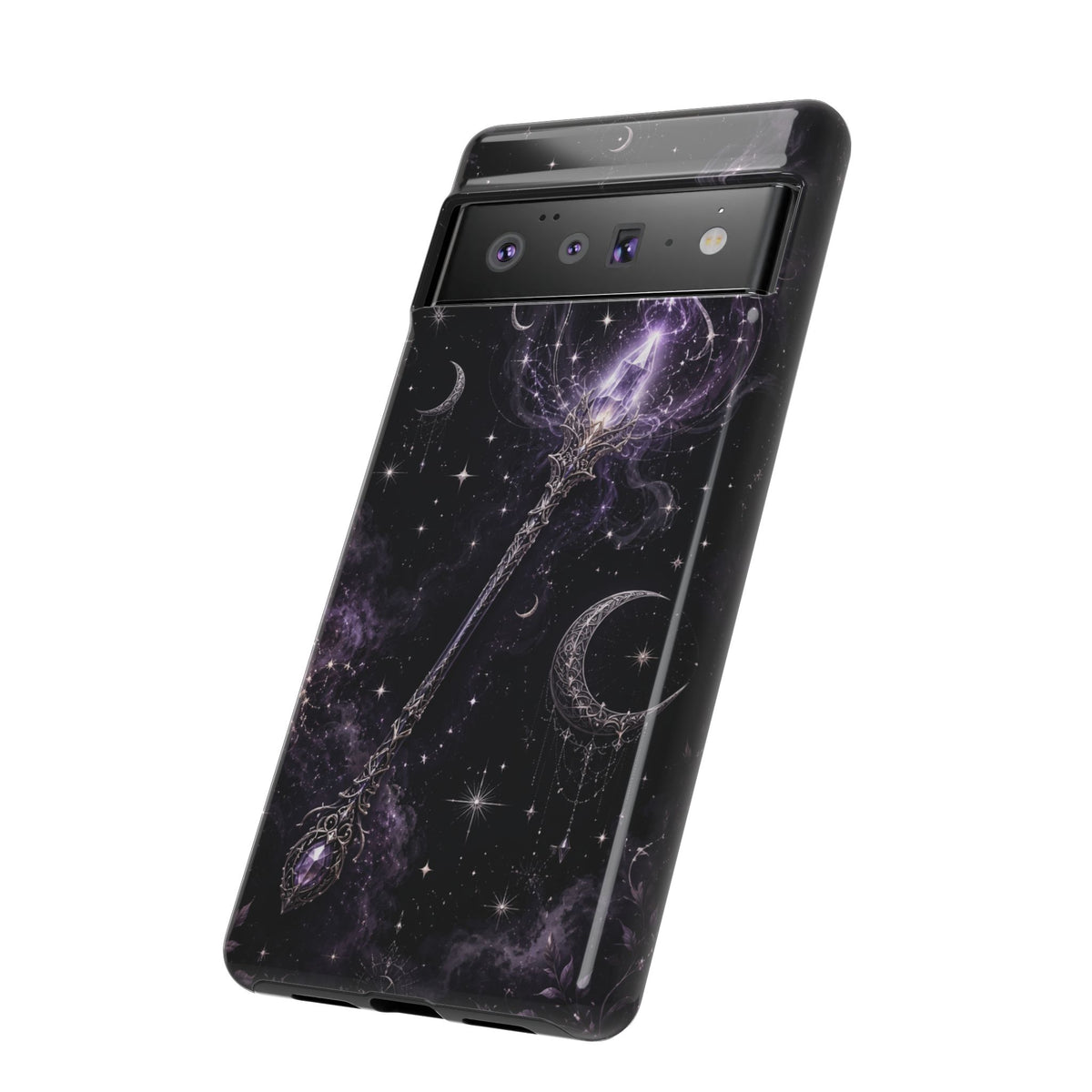Celestial Magic Wand Phone Case — Mystic Moon & Stars Galaxy Tough Case