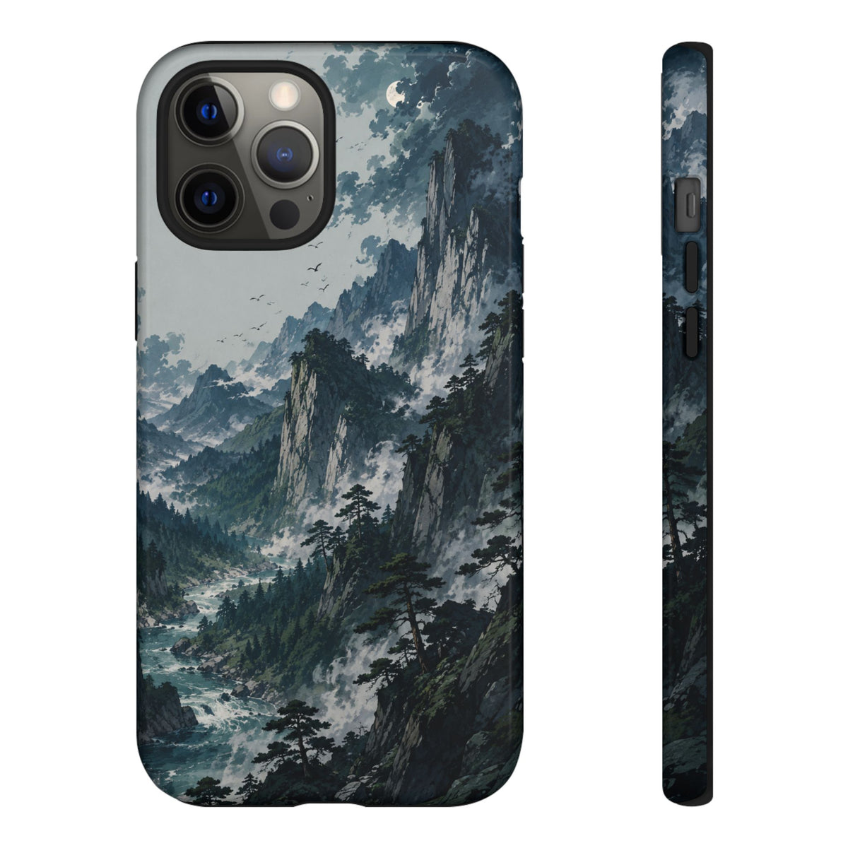 Mountain Landscape Phone Case — Misty Peaks Protective Tough Case