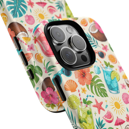 Tropical Cocktail Phone Case — Summer Beach Pattern iPhone Case
