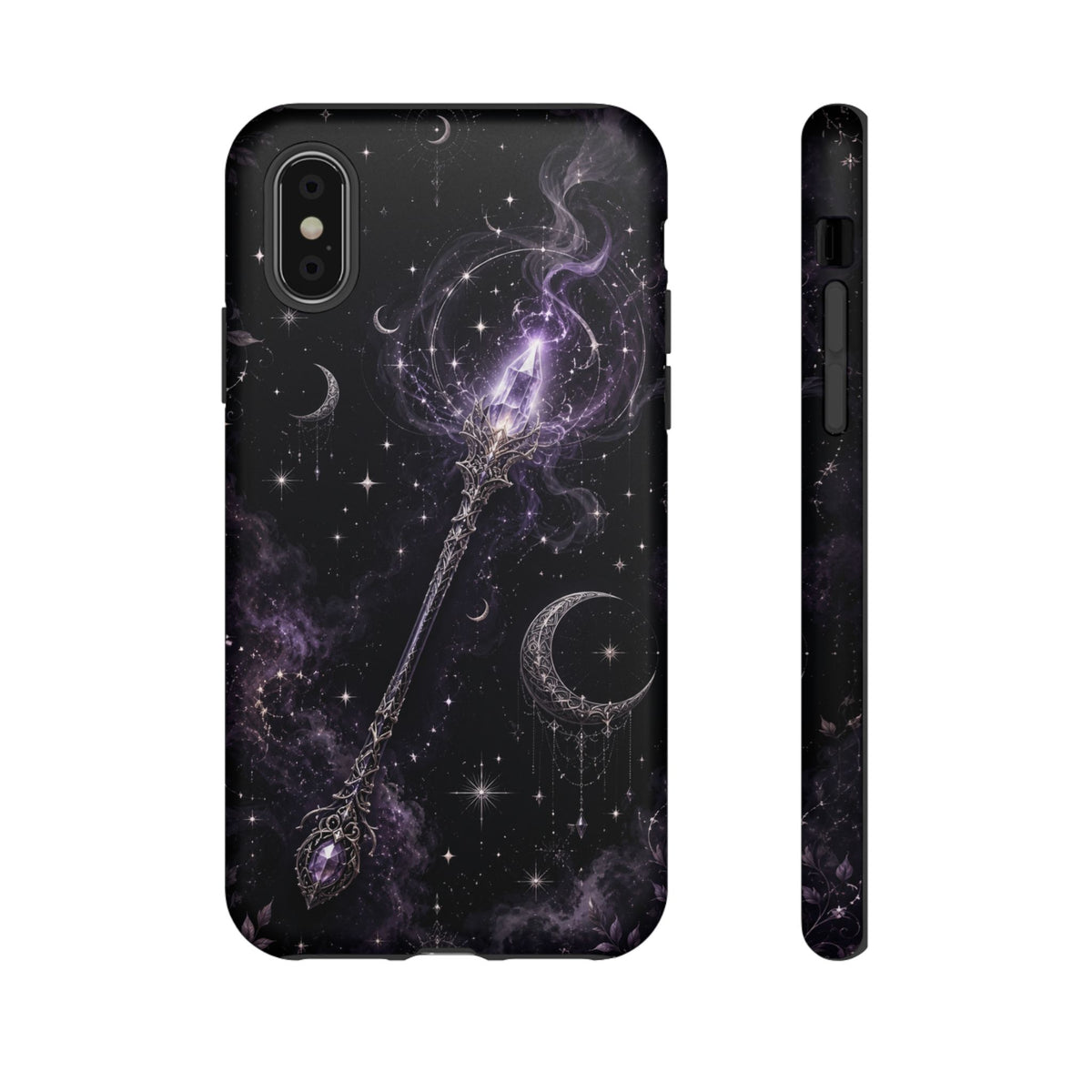 Celestial Magic Wand Phone Case — Mystic Moon & Stars Galaxy Tough Case