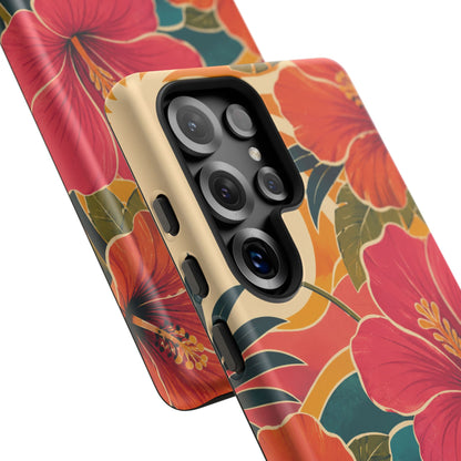 Tropical Floral Tough Phone Case — Sunset Vibes  Protective Cover