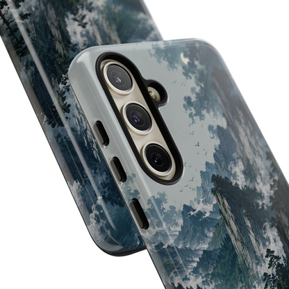 Mountain Landscape Phone Case — Misty Peaks Protective Tough Case