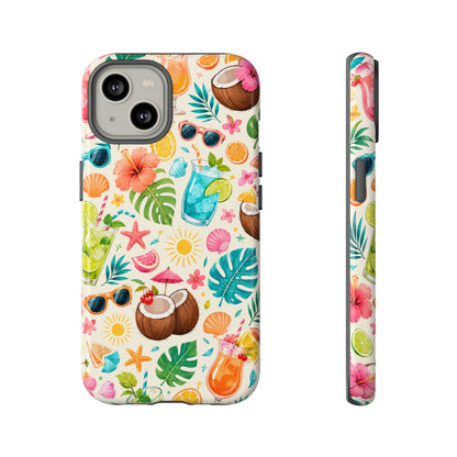Tropical Cocktail Phone Case — Summer Beach Pattern iPhone Case