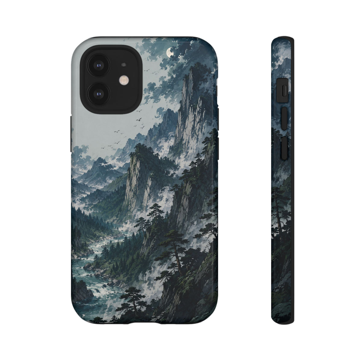 Mountain Landscape Phone Case — Misty Peaks Protective Tough Case