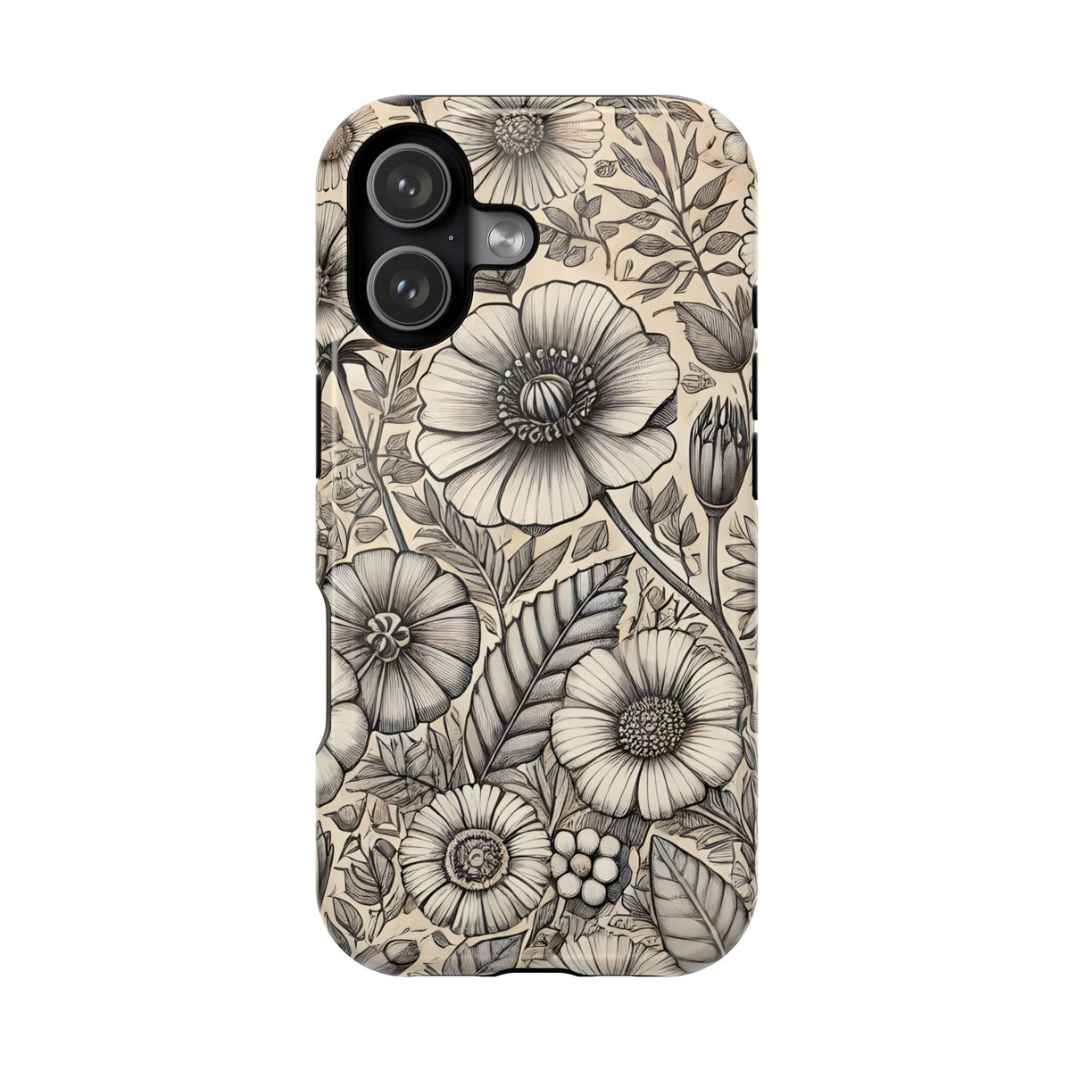 Paper Flowers Impact-Resistant Case