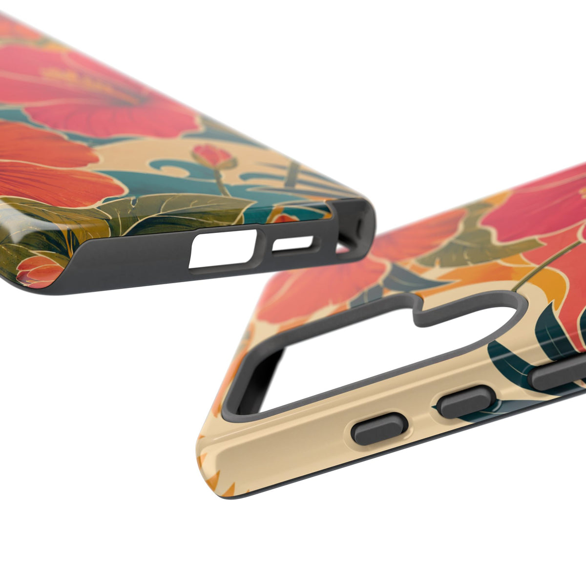 Tropical Floral Tough Phone Case — Sunset Vibes  Protective Cover
