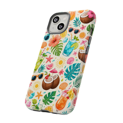 Tropical Cocktail Phone Case — Summer Beach Pattern iPhone Case