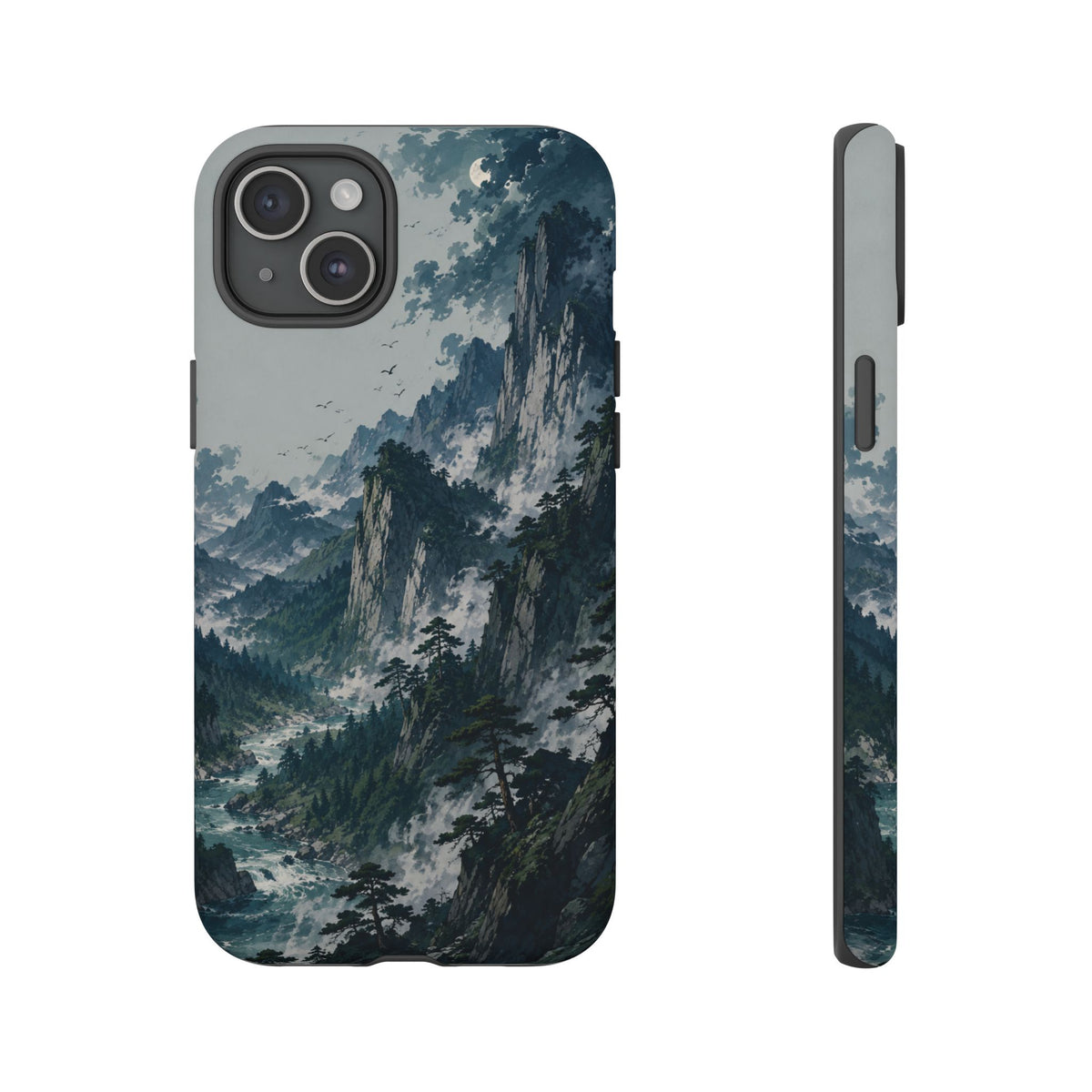 Mountain Landscape Phone Case — Misty Peaks Protective Tough Case