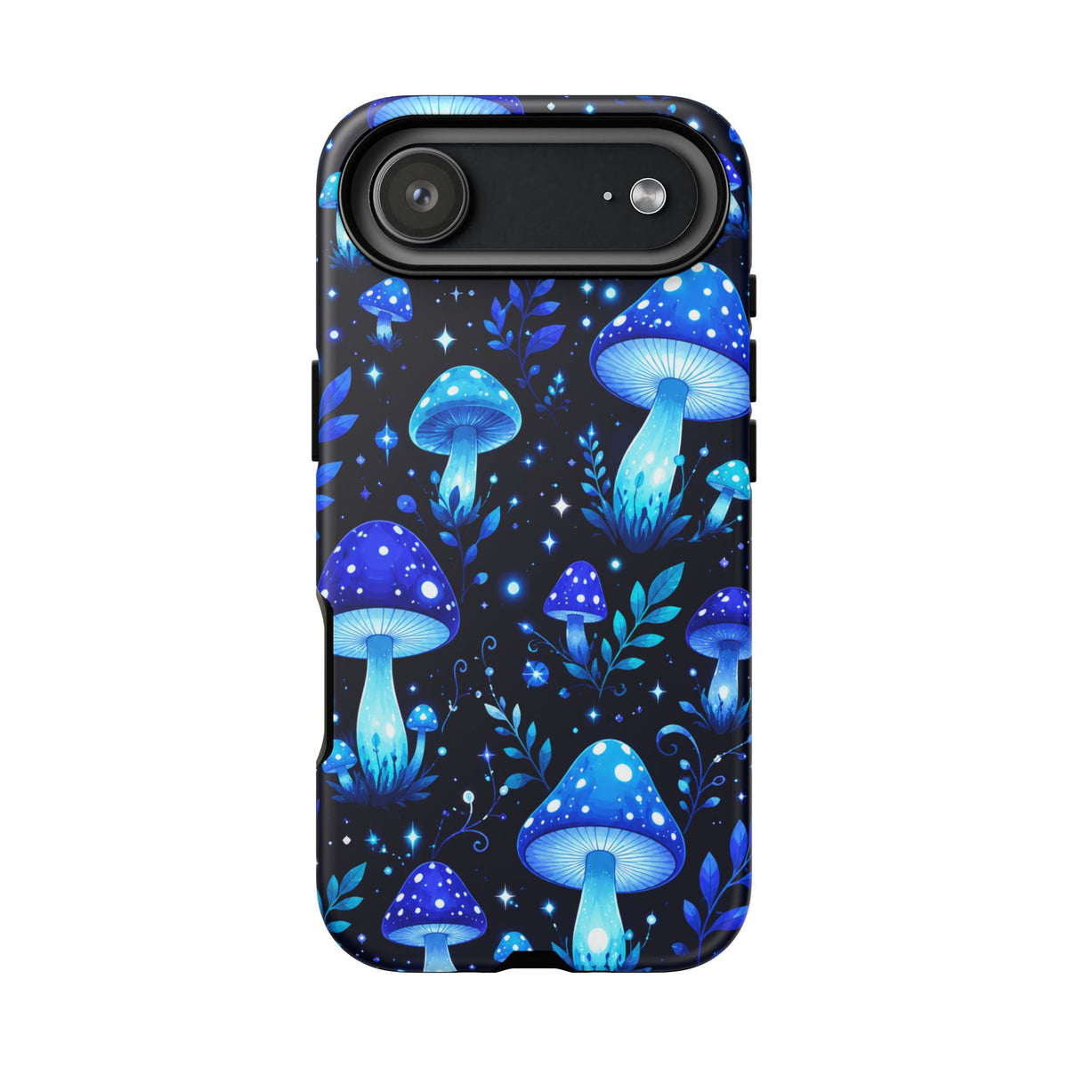 Blue Glowing Mushrooms Phone Case — Psychedelic Fungi Tough Case