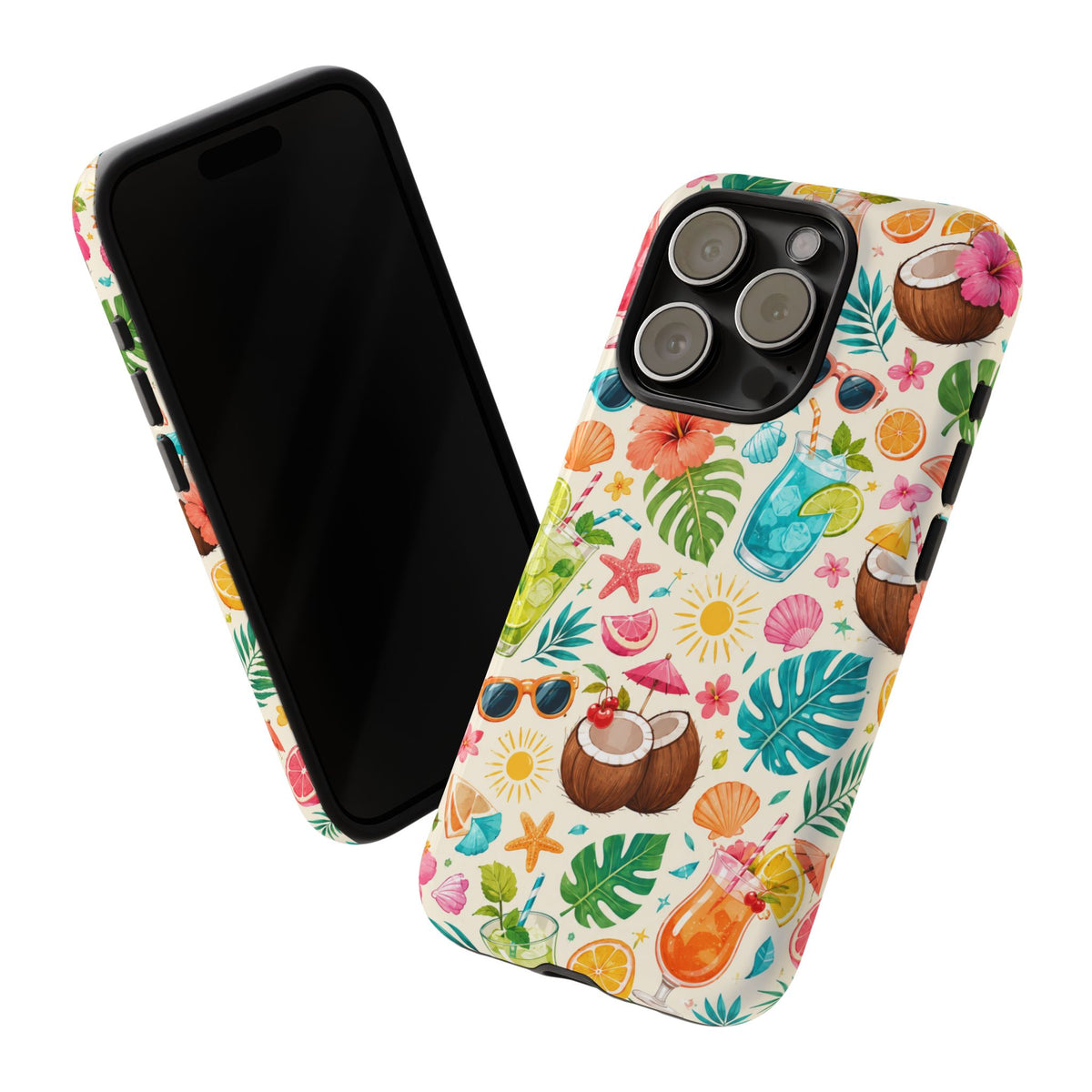 Tropical Cocktail Phone Case — Summer Beach Pattern iPhone Case