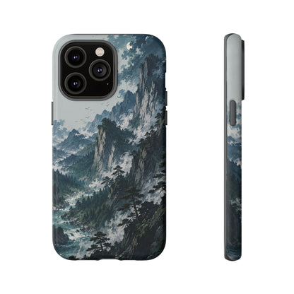 Mountain Landscape Phone Case — Misty Peaks Protective Tough Case
