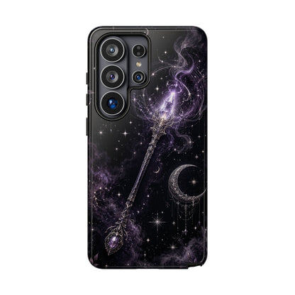 Celestial Magic Wand Phone Case — Mystic Moon & Stars Galaxy Tough Case