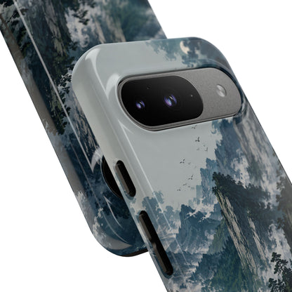 Mountain Landscape Phone Case — Misty Peaks Protective Tough Case