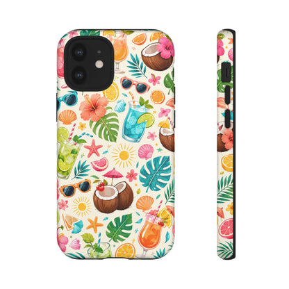 Tropical Cocktail Phone Case — Summer Beach Pattern iPhone Case