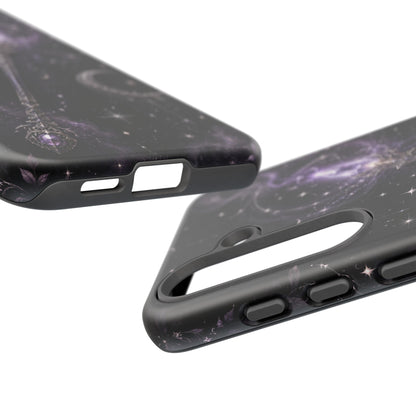 Celestial Magic Wand Phone Case — Mystic Moon & Stars Galaxy Tough Case