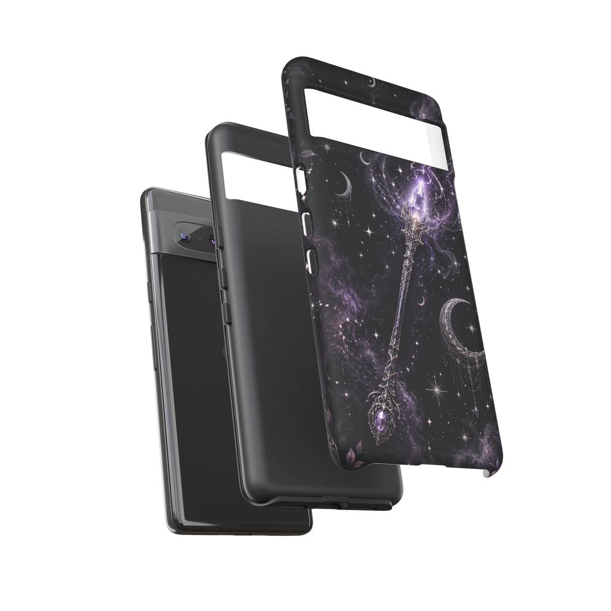 Celestial Magic Wand Phone Case — Mystic Moon & Stars Galaxy Tough Case