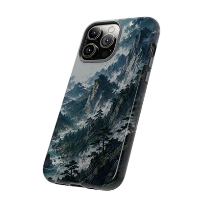 Mountain Landscape Phone Case — Misty Peaks Protective Tough Case
