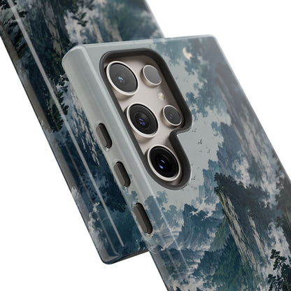 Mountain Landscape Phone Case — Misty Peaks Protective Tough Case
