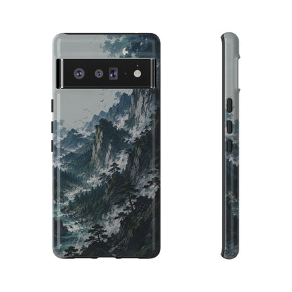 Mountain Landscape Phone Case — Misty Peaks Protective Tough Case