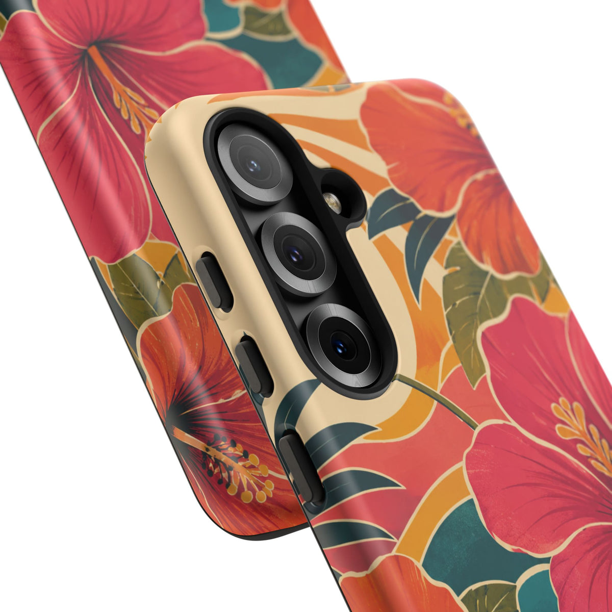 Tropical Floral Tough Phone Case — Sunset Vibes  Protective Cover