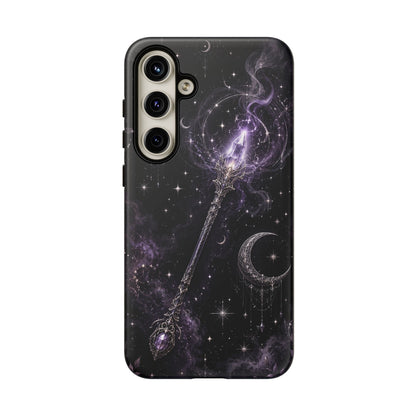 Celestial Magic Wand Phone Case — Mystic Moon & Stars Galaxy Tough Case