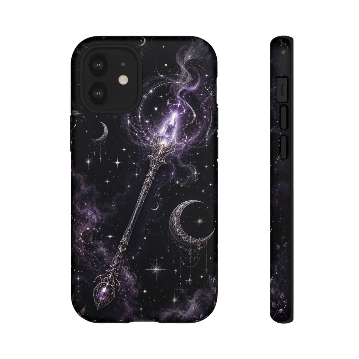 Celestial Magic Wand Phone Case — Mystic Moon & Stars Galaxy Tough Case