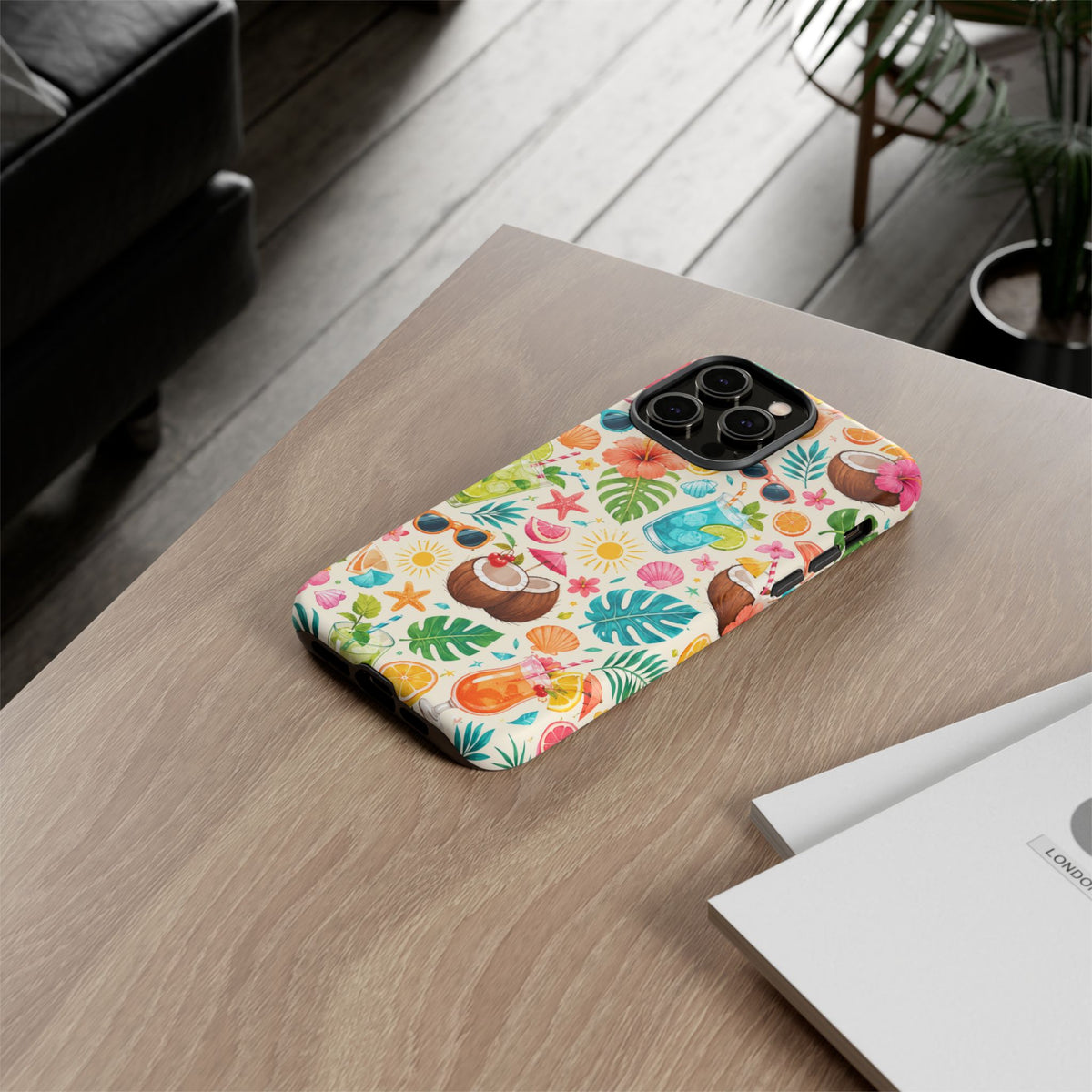 Tropical Cocktail Phone Case — Summer Beach Pattern iPhone Case