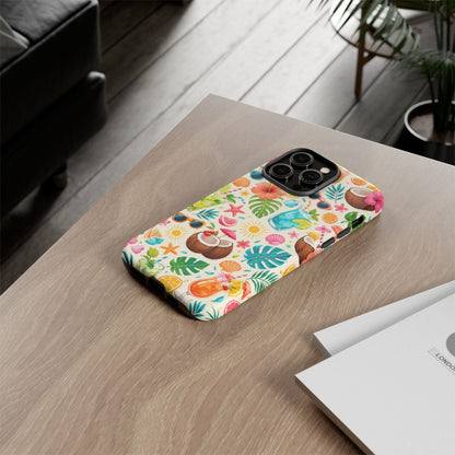 Tropical Cocktail Phone Case — Summer Beach Pattern iPhone Case