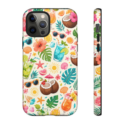 Tropical Cocktail Phone Case — Summer Beach Pattern iPhone Case