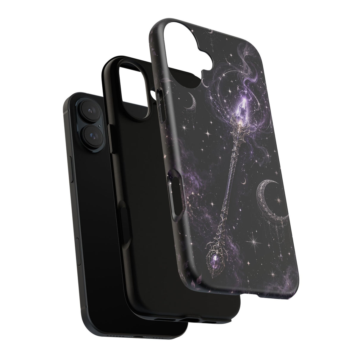 Celestial Magic Wand Phone Case — Mystic Moon & Stars Galaxy Tough Case