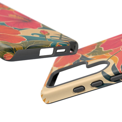 Tropical Floral Tough Phone Case — Sunset Vibes  Protective Cover