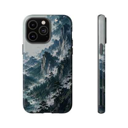 Mountain Landscape Phone Case — Misty Peaks Protective Tough Case