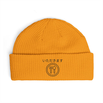 'Itadakimasu' Embroidered Foodie Cuff Beanie