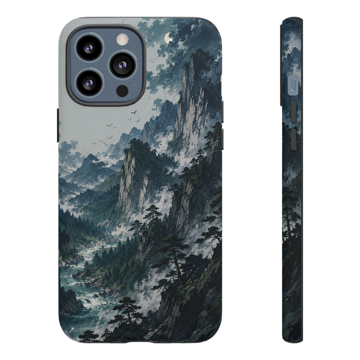 Mountain Landscape Phone Case — Misty Peaks Protective Tough Case