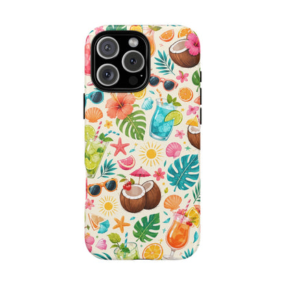 Tropical Cocktail Phone Case — Summer Beach Pattern iPhone Case