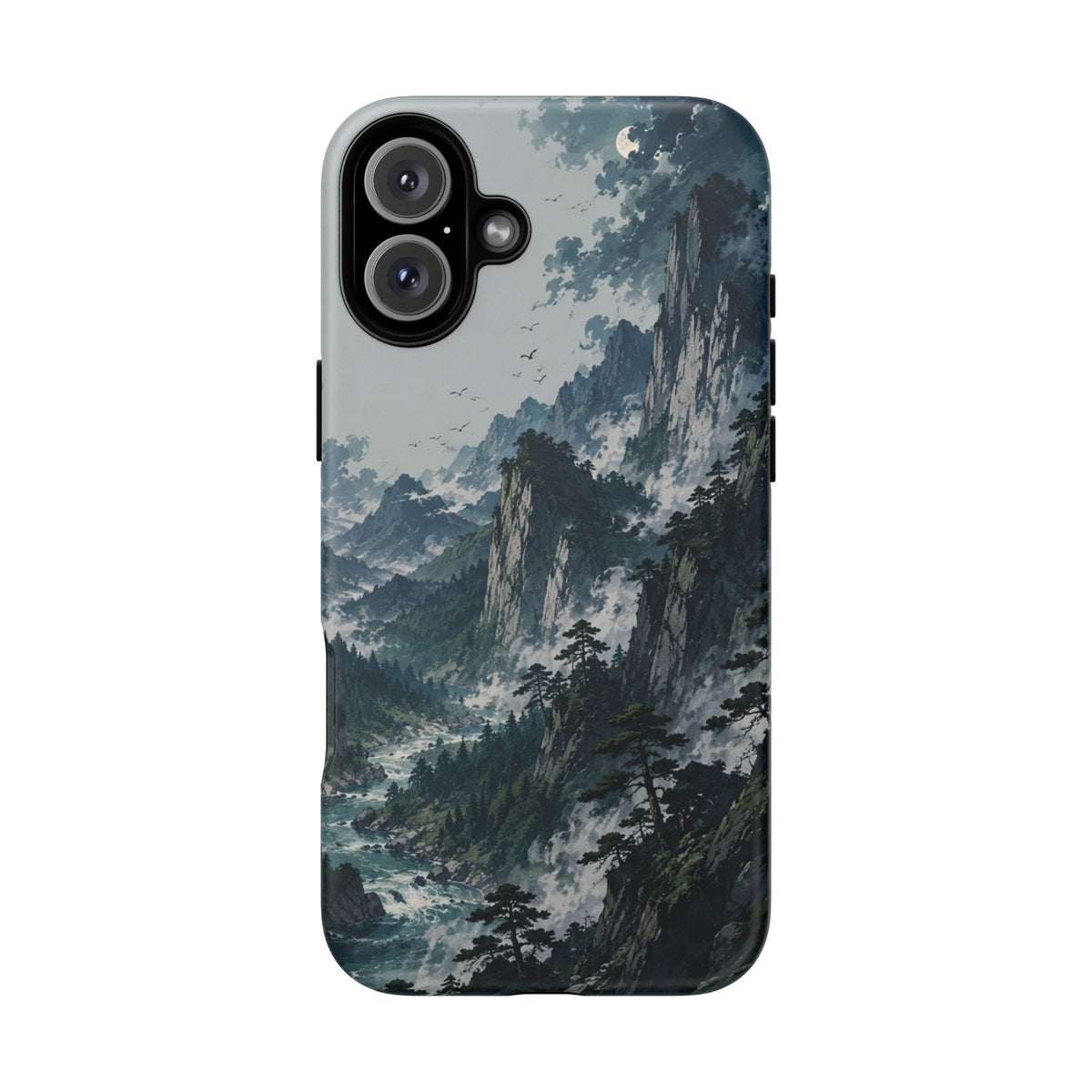 Mountain Landscape Phone Case — Misty Peaks Protective Tough Case