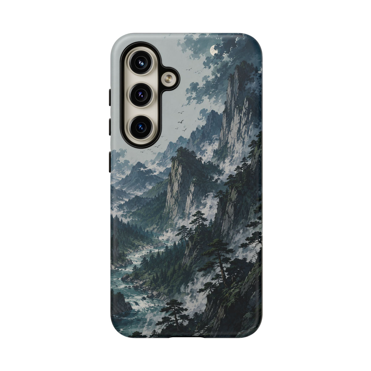 Mountain Landscape Phone Case — Misty Peaks Protective Tough Case