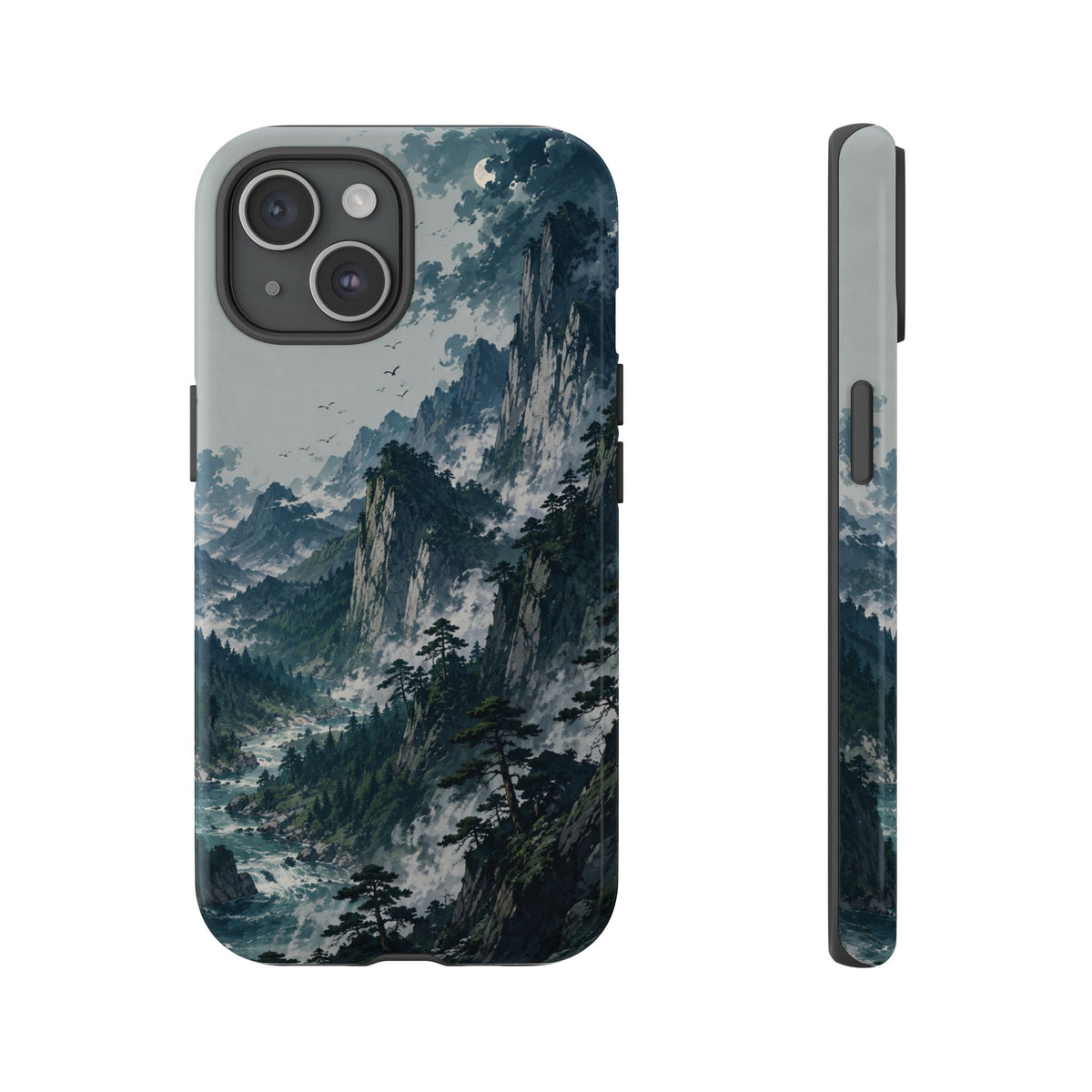 Mountain Landscape Phone Case — Misty Peaks Protective Tough Case