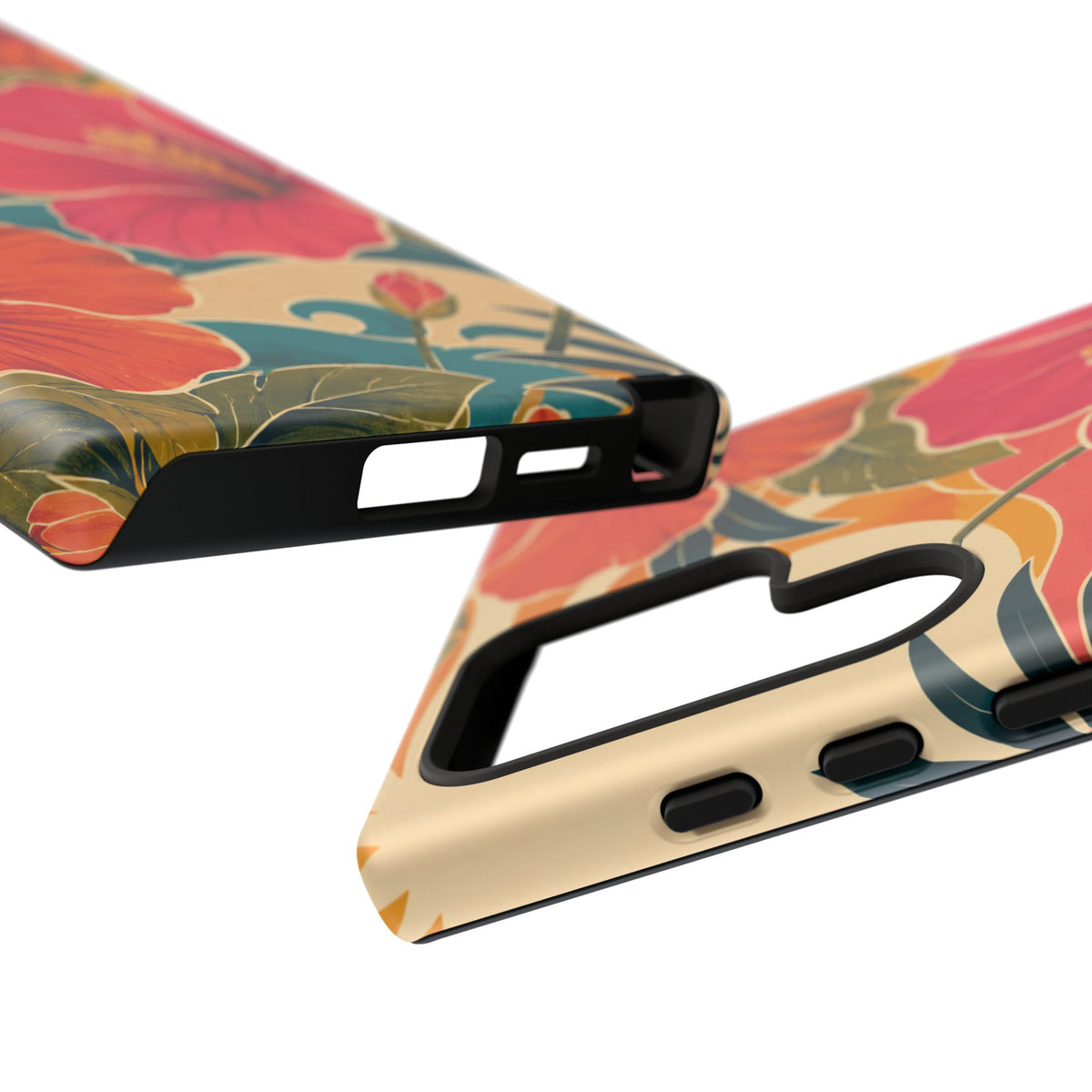 Tropical Floral Tough Phone Case — Sunset Vibes  Protective Cover