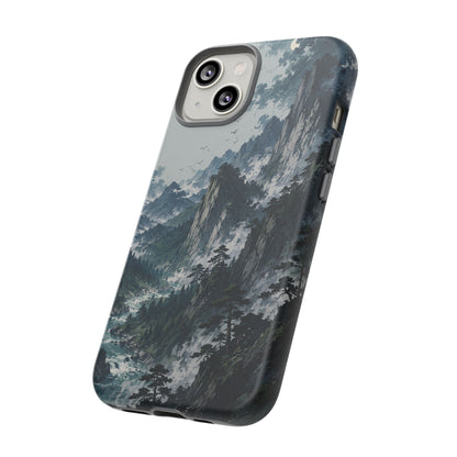 Mountain Landscape Phone Case — Misty Peaks Protective Tough Case