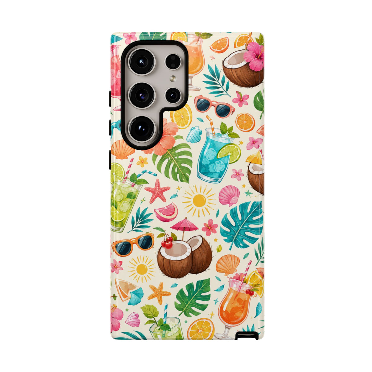 Tropical Cocktail Phone Case — Summer Beach Pattern iPhone Case