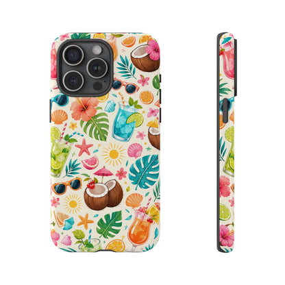 Tropical Cocktail Phone Case — Summer Beach Pattern iPhone Case