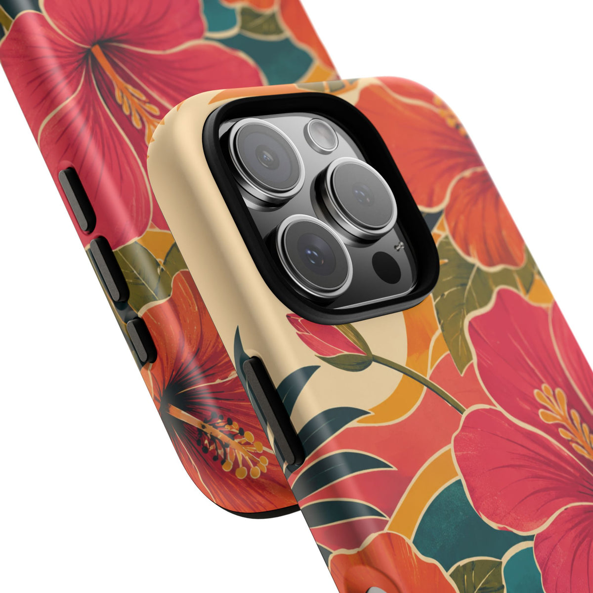 Tropical Floral Tough Phone Case — Sunset Vibes  Protective Cover