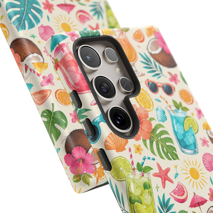 Tropical Cocktail Phone Case — Summer Beach Pattern iPhone Case