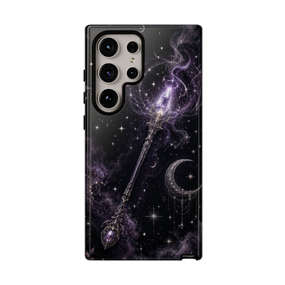 Celestial Magic Wand Phone Case — Mystic Moon & Stars Galaxy Tough Case