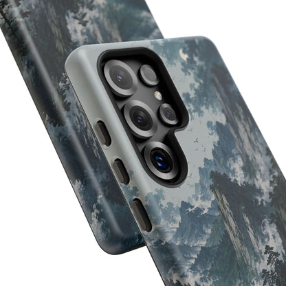 Mountain Landscape Phone Case — Misty Peaks Protective Tough Case