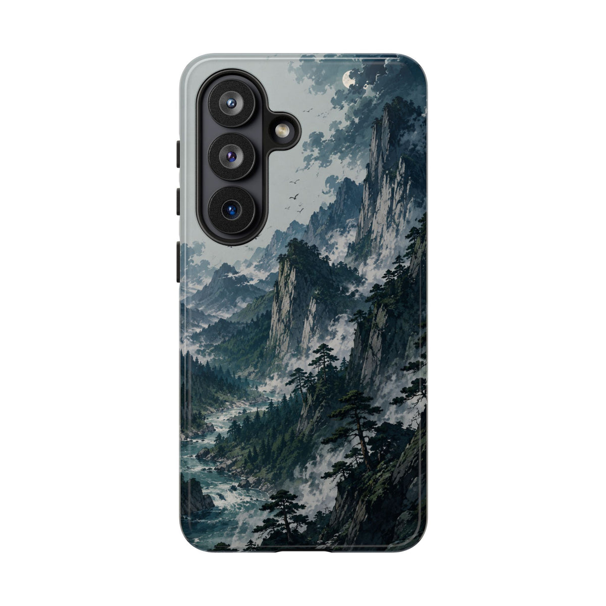 Mountain Landscape Phone Case — Misty Peaks Protective Tough Case